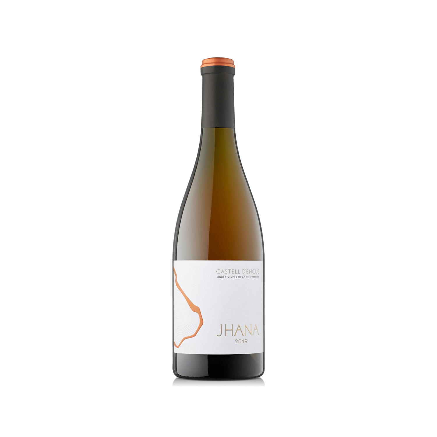 Botella de estudio del vino rosado JHANA 2019