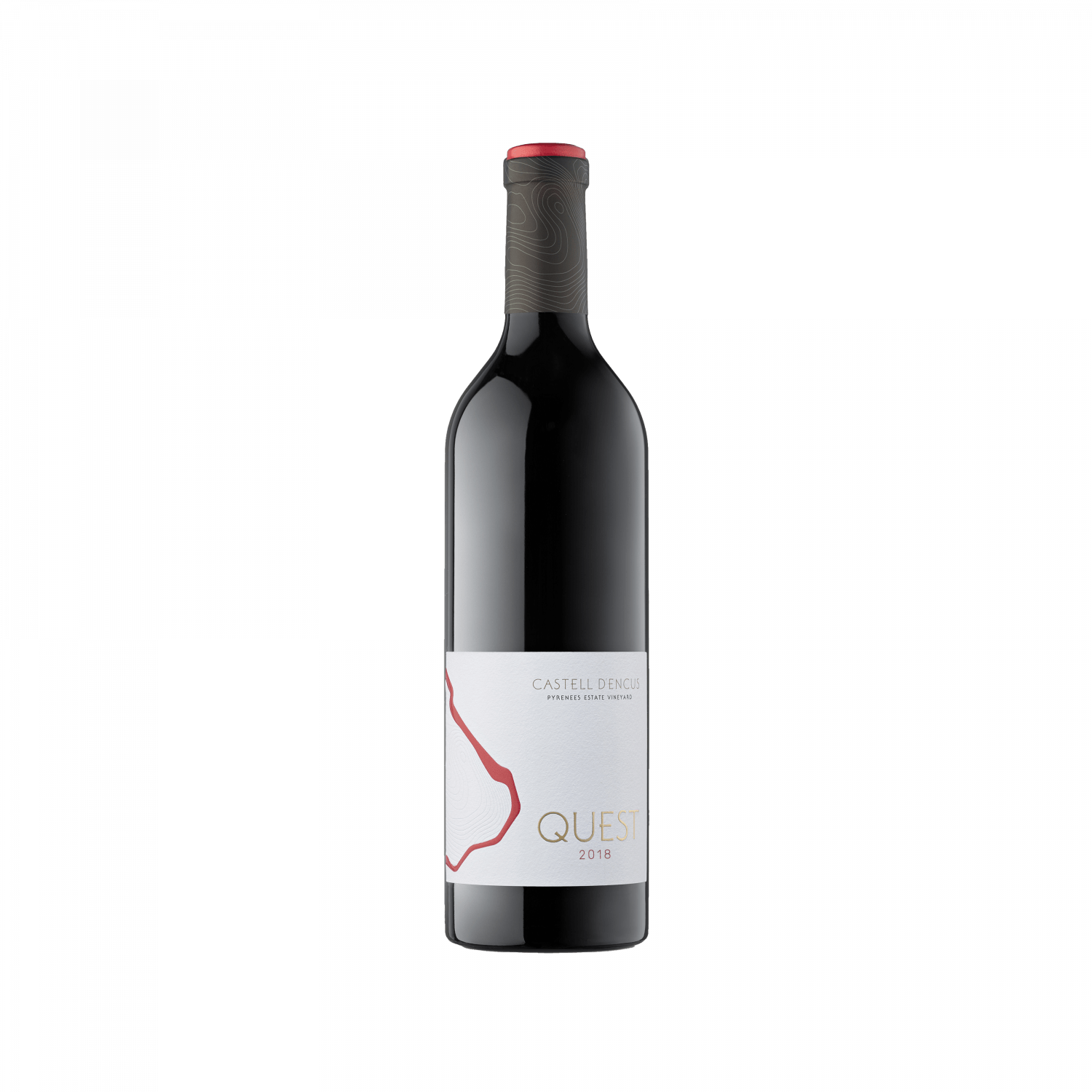 Botella de estudio del vino QUEST 2018